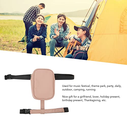 Thigh Harness Leg Bag, Non Slip Waterproof Versatile PU Leather Women Thigh Harness Leg Bag for Running (Pink), Airshitbkgzwacyr-114