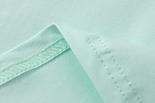 Cychelry Teen Girls Nightgowns-Loose Short Sleeve Sleepwear Cute Bear Nightdress Tween Pajamas Size 12-16 (12, Green(Ice Cream)) #TOP5