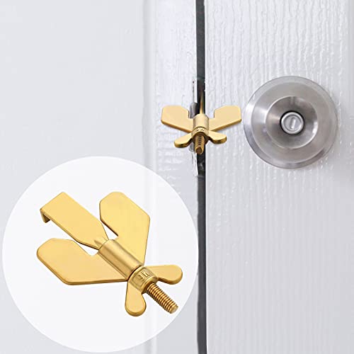 Portable Door Lock Home Security Door Locker Travel Lockdown Locks Solid Heavy Duty Locks Door Lock Security Devices Safety and Privacy for Traveling Hotel Home Apartment College, Golden