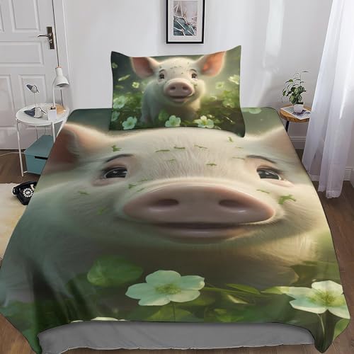 Housse de couette 135x200cm lit simple avec taies d'oreiller 3D Animals SCOOVY - 6