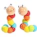 2 gusanos de madera para niños, Toymytoy, oruga, juguete de madera colorido, juguete educativo