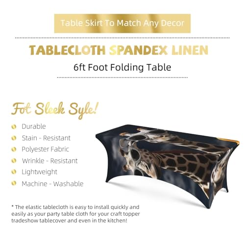 Nappe de table rectangulaire imperméable et infroissable en élasthanne stretch 1,8 m - 4
