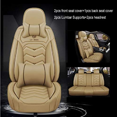 Fundas Asiento Coche para Honda CR-V 2008 CRV 2007-2011 2013 Element Fit HR-V CRV 2016 Insight Jazz Pilot-Beige Luxury