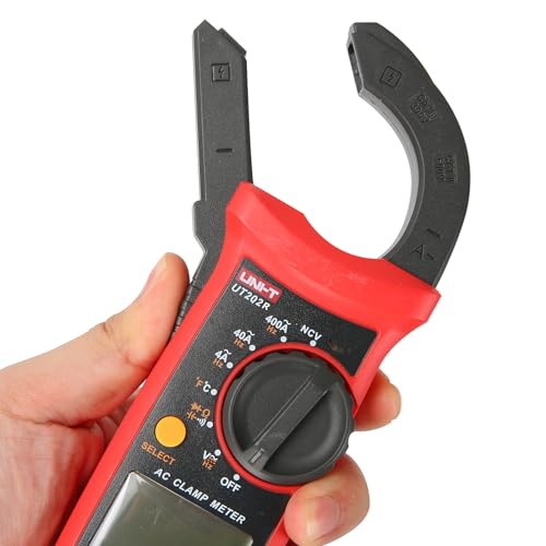 UNI-T UT202R Portable Multimeter Automatic Range True RMS Clamp Meter with LCD Display, Red - Image 3