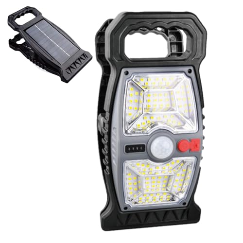 zwxqe Luces solares para puerta delantera, luces solares para patio y garaje, luces solares LED para exteriores, luces solares activadas por movimiento, luces solares de clip para exteriores, luces