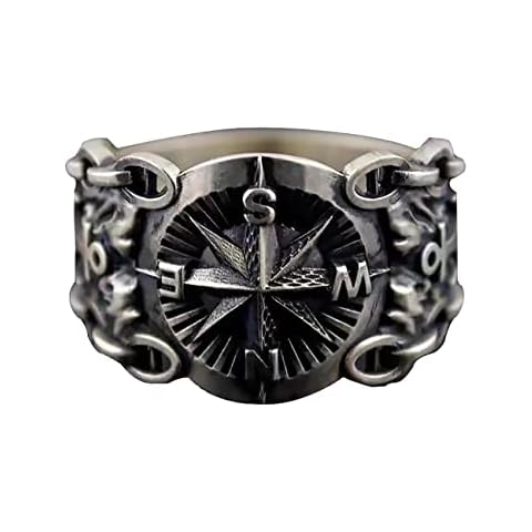 KONFEN Adjustable Viking Compass Ring Cover