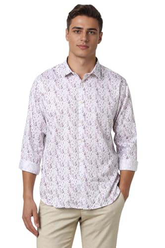 Image of Van Heusen Casual Printed Shirt for Men| Premium Cotton| Full Sleeves| Slim Fit |Breathable Fabric