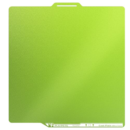 YOOPAI Cold Low Temperature Build Plate 257x257mm, Double Sided Room Temperature Print, Cold 3D Printer Bed Platforms with UltraTack Coating for Bambulab P2S / A1/X1C/P1P/P1S/X1E 3D Printers, Green