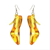 Fein oder Mode: Mode Ohrstulpen für Frauen Acryl 6 Farben Beliebte übertriebene klare High Heels Anhänger Ohrringe für Frauen Accessoires   Orange