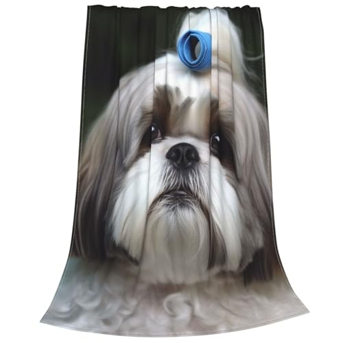 Couverture Shih Tzu imprimée pour réchauffer le cœur des passionnés
