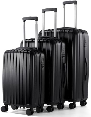 Luggage Sets 3 Piece, Hardside Lightweight Suitcase sets with Spi...