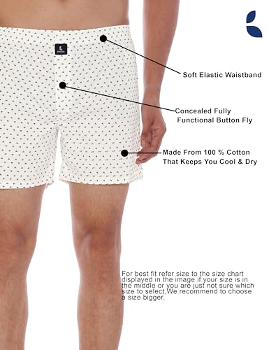 Image of Cotton Boxer Shorts for Men, Breathable, Comfortable & Lightweight (Pack of 2)