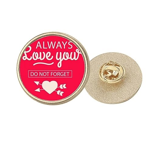 Broche Always Love You bijou romantique doré symbole d'un attachement éternel