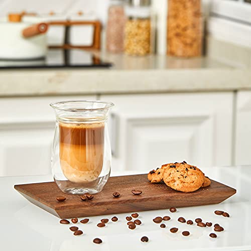 Zens Double Walled Glass Coffee Mug, 5 Ounce Single Rim Espresso Insulated Glasses Set Of 4, Clear Borosilicate Glass Cups For Black Coffee Cappuccino(150Ml) #TOP7