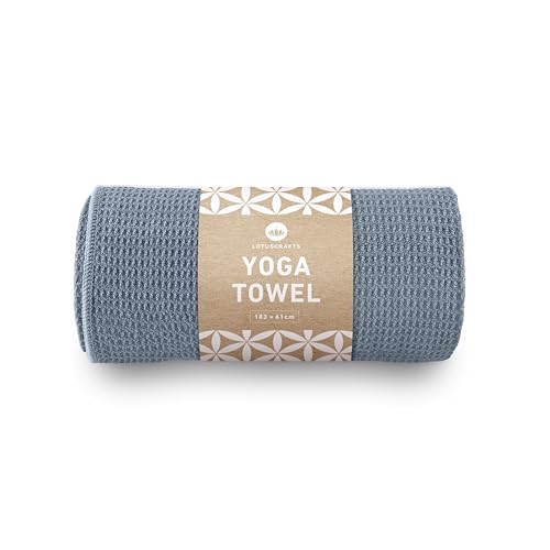 Lotuscrafts Yoga Handtuch Wet Grip - rutschfest & Schnelltrocknend - Antirutsch Yogatuch mit hoher Bodenhaftung - Yogahandtuch ideal für Hot Yoga [183 x 61 cm]
