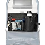 Lusso Gear Premium Black Airplane Tray Table Cover with 5 Compartments - Sanitary, Machine-Washable, Foldable - Black