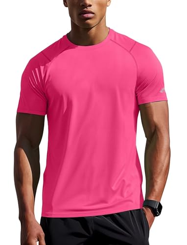 Zengjo Mens Athletic Shirts Short Sleeve Quick Dry Gym Workout Running Exercise T-Shirt Moisture Wikcing Sports Tee Top