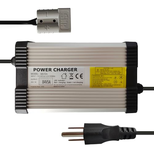 cargador de batería de 84V 5A para la atención sanitaria 72V batería de litio, con el conector de Anderson