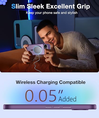 Image of [NO.1 Magnetic]for Google Pixel 10 Case /Pixel 10 Pro Case with MagSafe[Military Grade Drop Tested][Translucent Matte][Anti-Fingerprint]Soft Silicone Bumper for Pixel 10 /10 Pro Phone Case,Purple