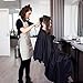 Aphumedc 5 Pack Black Waterproof Hair Salon Cape, Professional Hair Cutting Cape with Adjustable Buckle for Hairs,Coloring and Styling - 63