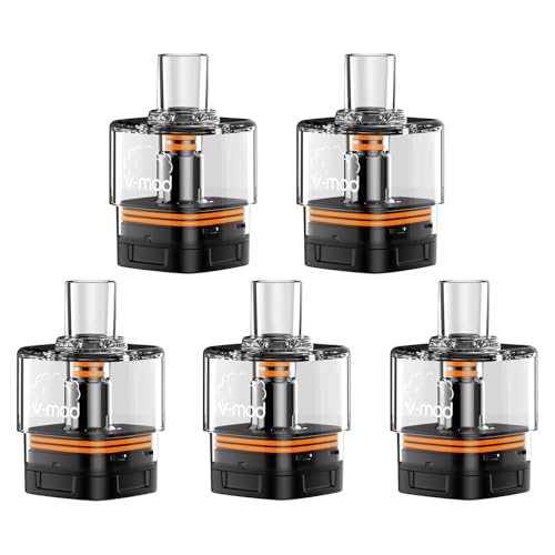 Pods Vape Rechargeables 5 ml (Lot de 5) – Cartouches Transparentes à Remplissage par le Bas avec Résistance Intégrée – Compatibles 7–35 W, Sans E-liquide ni Nicotine