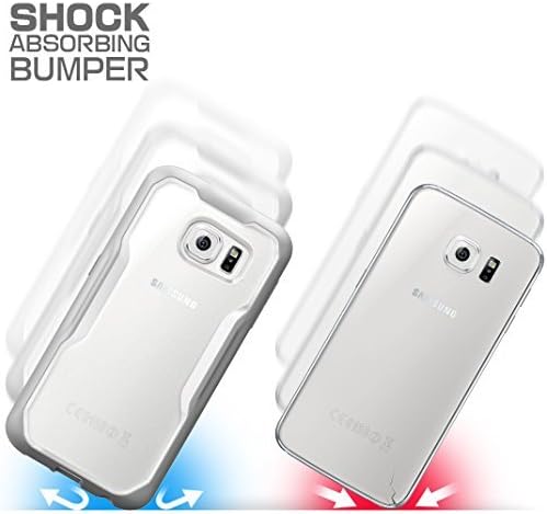 Galaxy S6 Case, SUPCASE Unicorn Beetle Series Premium Hybrid Protective Clear Case for Samsung Galaxy S6, Retail Package (Frost Clear/Gray)