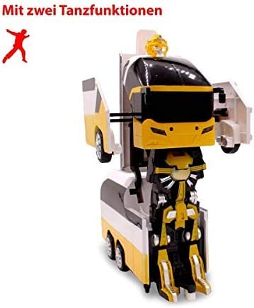 HIMOTO HSP 2.4GHz RC Ferngesteuerter Bus mit Transformations-Funktion, Beleuchtung inkl. Fernsteuerung und Akku, Truck-Modell, LKW, Auto, Car, Fahrzeug, Ma&szlig;stab 1:18