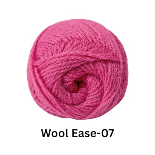Image of VCR Hot Pink Wool Ease Yarn, 100 Grams Hank, 260 Meters Length, 100% Wool Ball for Crochet and Knitting, Suitable for Mufflers, Scarves & cowls Pack of 1
