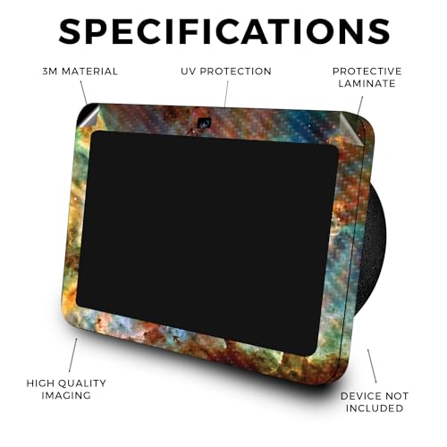 Image of Carbon Fiber Skin Compatible with Amazon Echo Show 8 (3rd Gen, 2023) - Space Cloud - Premium 3M Vinyl Protective Wrap Decal Cover - Easy to Apply, Crafted in The USA by MightySkins