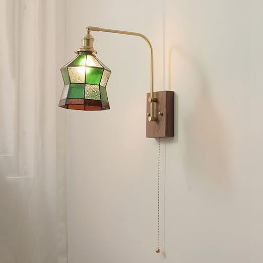 PenKee Brushed Brass Adjustable Wall Lights Glass Shade E27 1-Light Wall Sconce Japanese Bathroom Living Room Wall Lamps Study Reading Wall Lighting H10.24in Bedside Decor Lamp Lofty Ambition PenKee photo 2