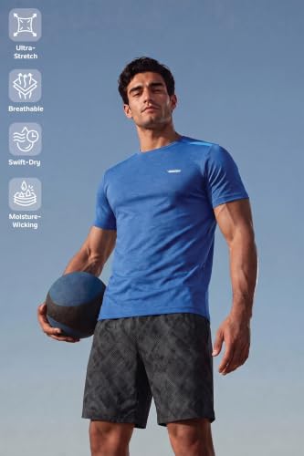 Image of Van Heusen Men's Running T-Shirt | Regular Fit | Crew Neck | Soft Breathable Mircofiber | Casual Wear | Summer Favorite | Shoulder Bonding |Sports T-Shirt | Style 61005
