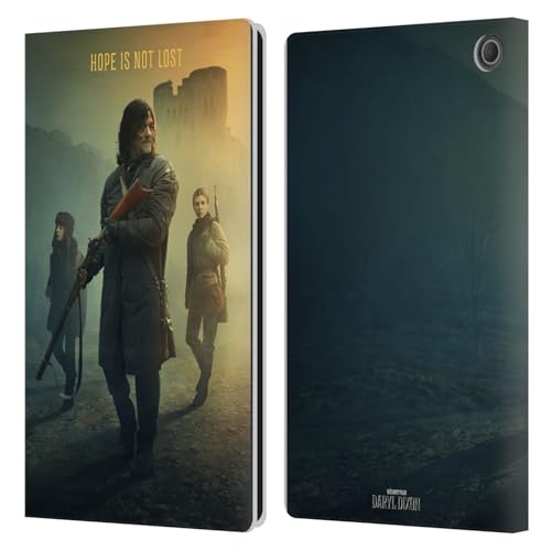 Étui Cuir Portefeuille Amazon Fire Max 11 Graphisme Officiel The Walking Dead Daryl
