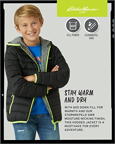 Image of Eddie Bauer Kids' Reversible Jacket - Weather Resistant Quilted Down Coat for Boys and Girls (3-20)