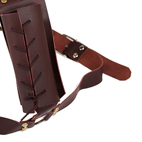 Newmind Coldre para fantasia de ombro espada em couro PU bainha traseira suporte para espada cabo de