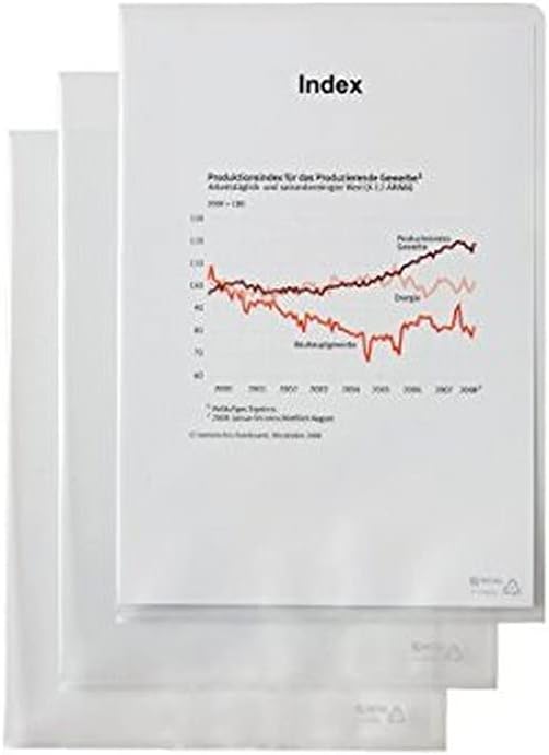 Hetzel Top-Quality A4 + A5/21770090 A4 Display Sleeves Crystal Clear Pack of 50 Rigid Film 120 My