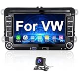 [2GB+32GB] Hikity 2022 Neu Android 11 Autoradio für VW Golf Polo T5 Tiguan Caddy Seat Skoda mit CarPlay Android Auto 7 Zoll 2 Din Autoradio mit Navi HiFi FM RDS BT RCA WiFi+Canbus+AHD Rückfahrkamera