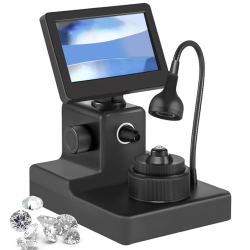 Microscopio digitale da 10.9 cm ingrandimento 50-1000x luce LED ideale per gioielli gemme e monete identificazione accurata delle iscrizioni
