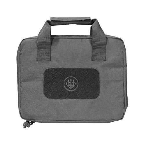 Beretta 11.45" X 3" X 9" Durable Dwr 600D Nylon Fully Padded Protective Soft Gun Case, Wolf Grey #TOP1