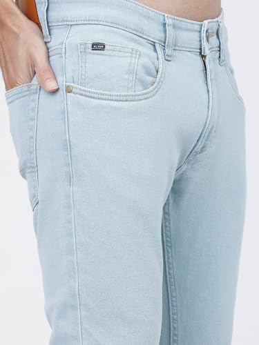 Image of Highlander Men's Slim Fit Jeans | Cropped Length | Jeans for Man | Stylish Casual Wear for Everyday Comfort
