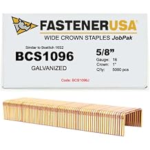 5/8" Leg x Wide Crown 16GA GALV 16S2 Staples 5,000ct