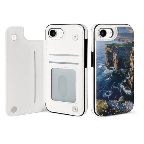 HKMNLEW iPhone 16 SE4�p�E�H���b�g�P�[�X�A�A�C�������h�A�E�g�h�A�S�N���A�U�N���t�X�v�����g�t���b�vPU���U�[���C�ϏՌ��d�b�P�[�X�J�o�[ �J�[�h�z���_�[�t��