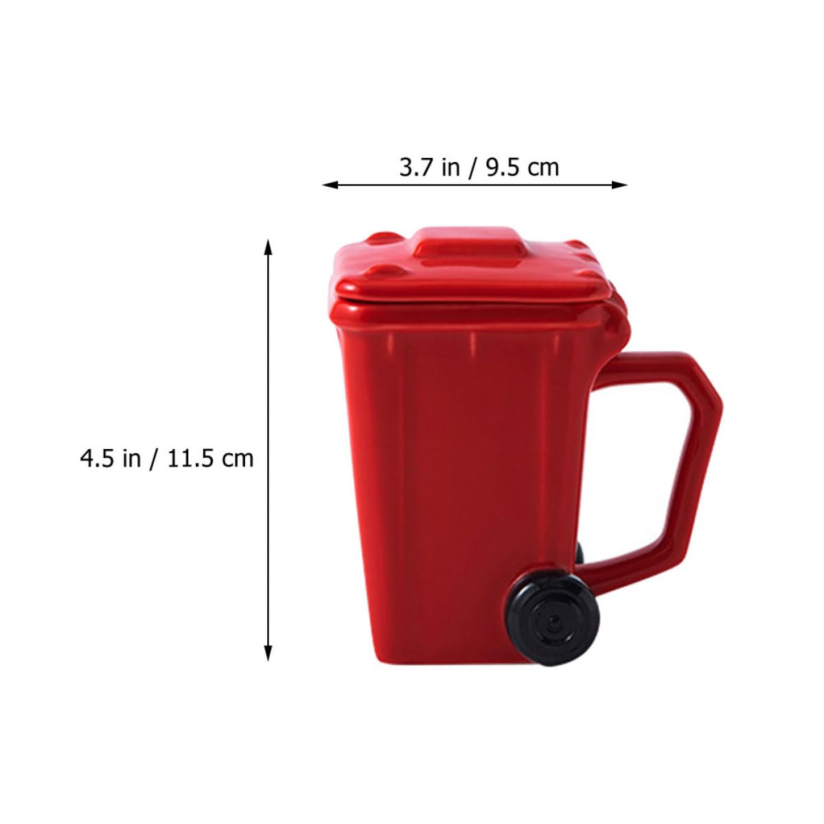 MAGICLULU Dekorativer Kaffeebecher rutschfest und Komfortabel 400ml mit Deckel aus Keramik lustiges Design als Büro Wasserbecher und Wohnaccessoire
