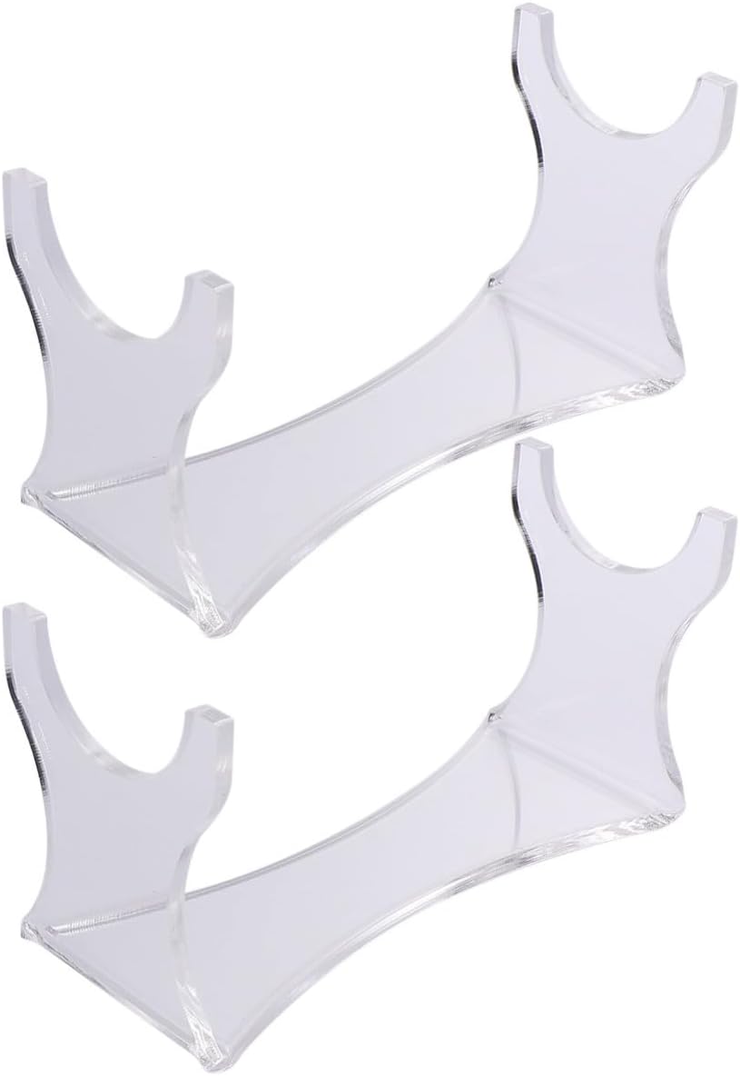 2 Piece Acrylic Display Stand Holder for Toy Storage