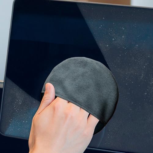 YiNLuax Paño de fibra circular multiusos limpiador de dispositivos electrónicos, suave, portátil, para coche, hogar, viajes, accesorio esencial, almohadilla de fibra densa para limpieza de pantalla - imagen 3