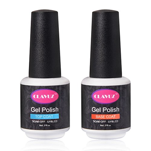 CLAVUZ Gel Nail Polish Set 12PCS Soak Off UV Gel Nail Lacquer with Top and Base Coat Nail Art New Starter Kit 8ML - Thumbnail 2