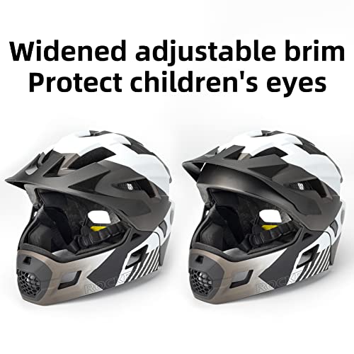 ROCKBROS Kids Full Face Bike Helmet Adjustable Detachable Protection - image 7