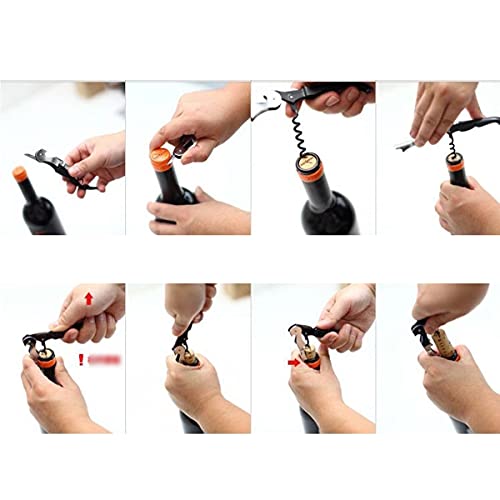 Abridor De Garrafa Vinho Saca Rolhas Aço Inox Dois Estágios