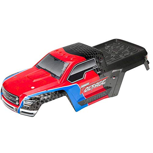 Carrosserie ARRMA peinte rouge noire pour animer vos sessions de pilotage tout-terrain en club RC