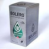Bolero Drink - 24 bolsitas de 3 g de fruta preparada en polvo soluble para bebida fresca en agua, 72 gramos endulzado con stevia (Watermelon)