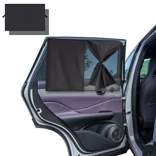 2 unidades guarda-sol carro lateral, para-sol, janelas traseiras, carro, cortina de carro, guarda-sol universal com proteção UV, para maioria dos veículos do mercado (B)